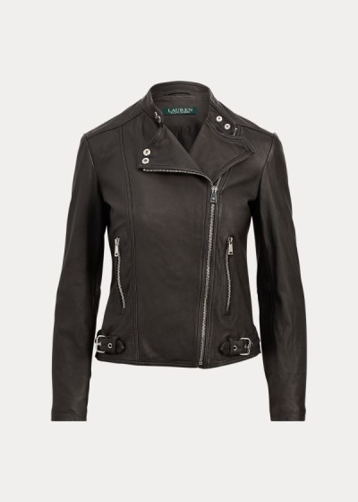 Dámské Bundy Ralph Lauren Burnished Kožené Biker - 41062-DWCU